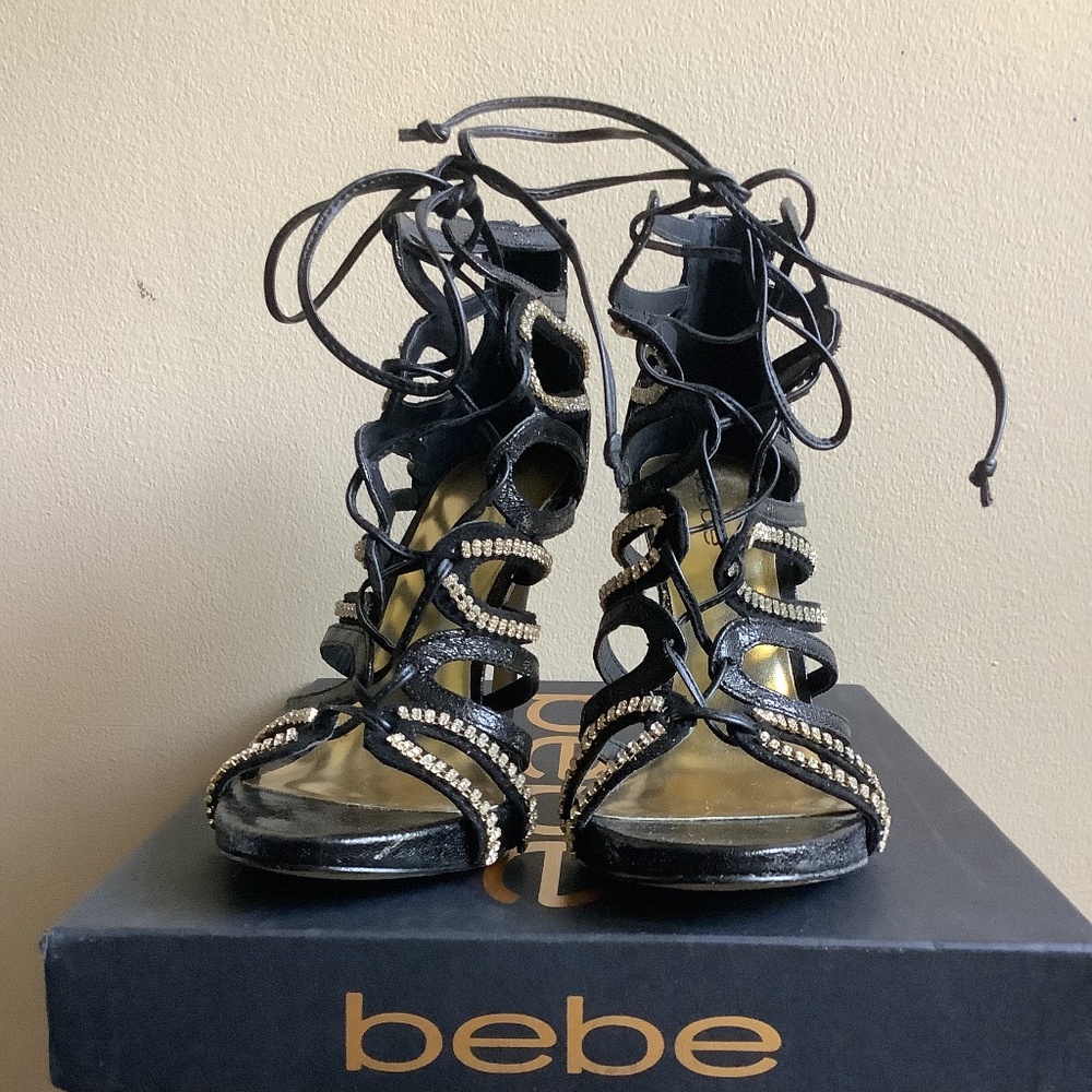 Bebe Rychelle Black Womens 8 sandal